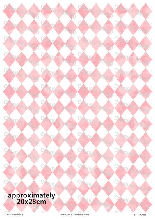 Pink Diamonds Background Decoupage Paper | RP7011