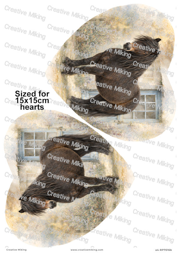Dartmoor Pony Decoupage Paper | RP7016b