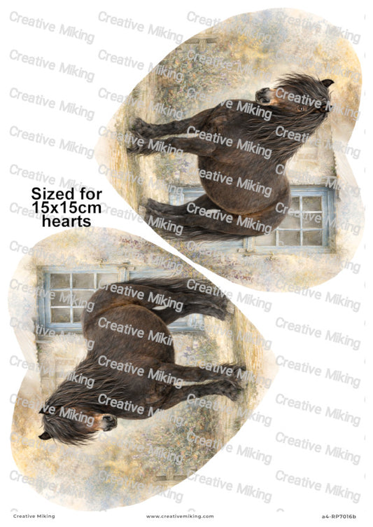 Dartmoor Pony Decoupage Paper | RP7016b