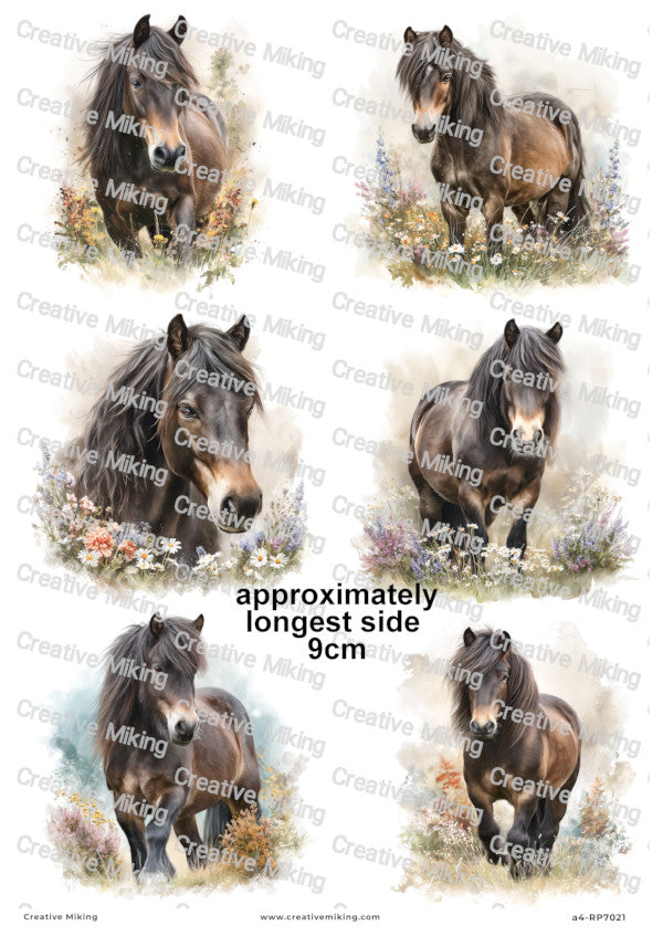 Dartmoor Pony Decoupage Paper | RP7021