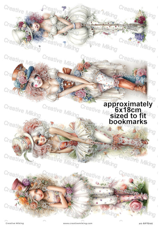 Wonderland Inspired Vintage Girl Decoupage Paper | RP7046