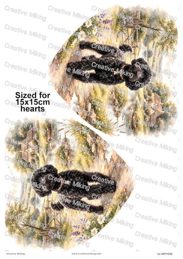 Cockapoo Dog Decoupage Rice Paper | RP7109b