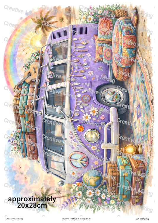 Camper Van Decoupage Rice Paper | RP7162