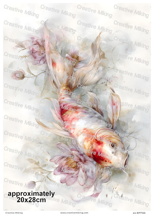 Koi Carp Fish Decoupage Rice Paper | RP7165