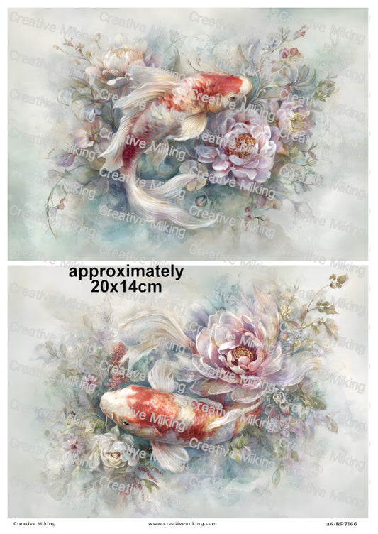 Koi Carp Fish Decoupage Rice Paper | RP7166