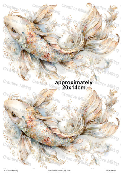 Koi Carp Fish Decoupage Rice Paper | RP7175