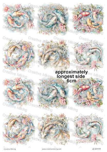 Koi Carp Fish Decoupage Rice Paper | RP7177