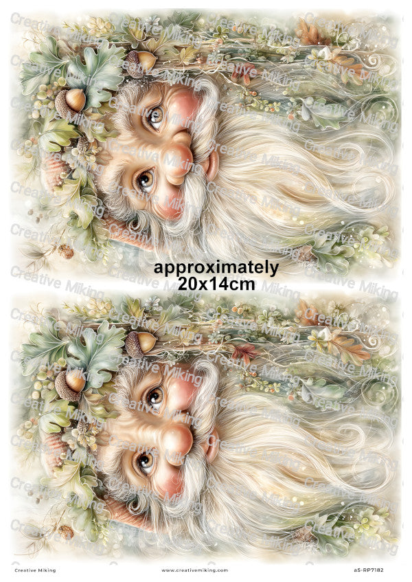 Oak Gnome Decoupage Rice Paper | RP7182