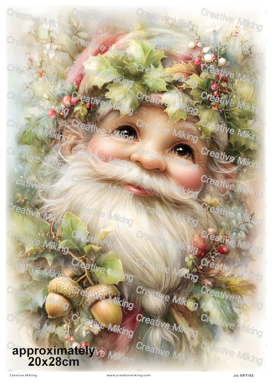 Oak Gnome Decoupage Rice Paper | RP7183