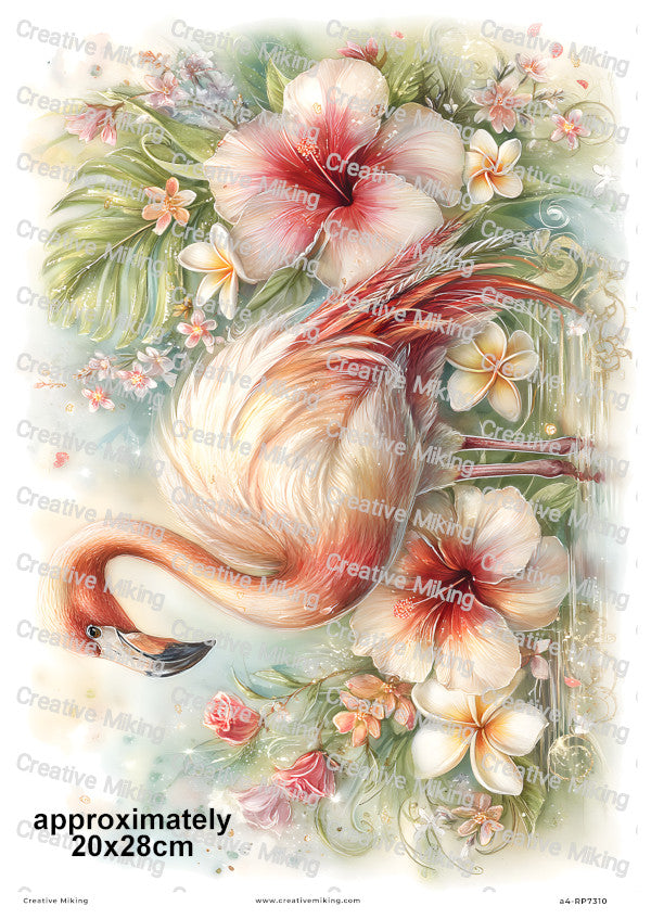 Flamingo Bird Decoupage Rice Paper | RP7310