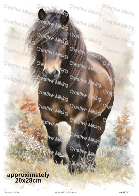Dartmoor Pony Decoupage Rice Paper | RP7317