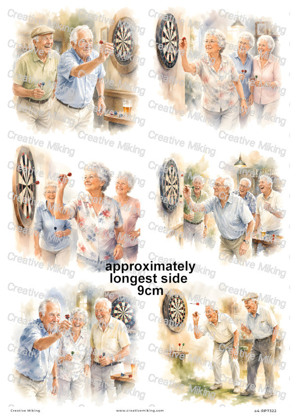 Darts Game Decoupage Rice Paper | RP7322