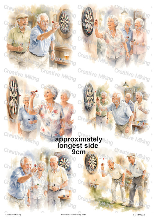 Darts Game Decoupage Rice Paper | RP7322