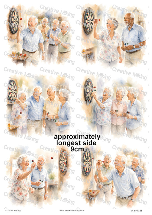 Darts Game Decoupage Rice Paper | RP7323