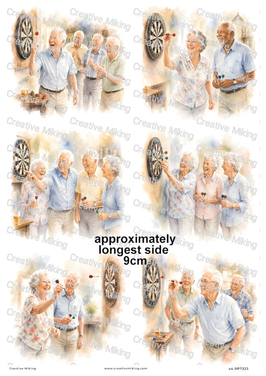 Darts Game Decoupage Rice Paper | RP7323
