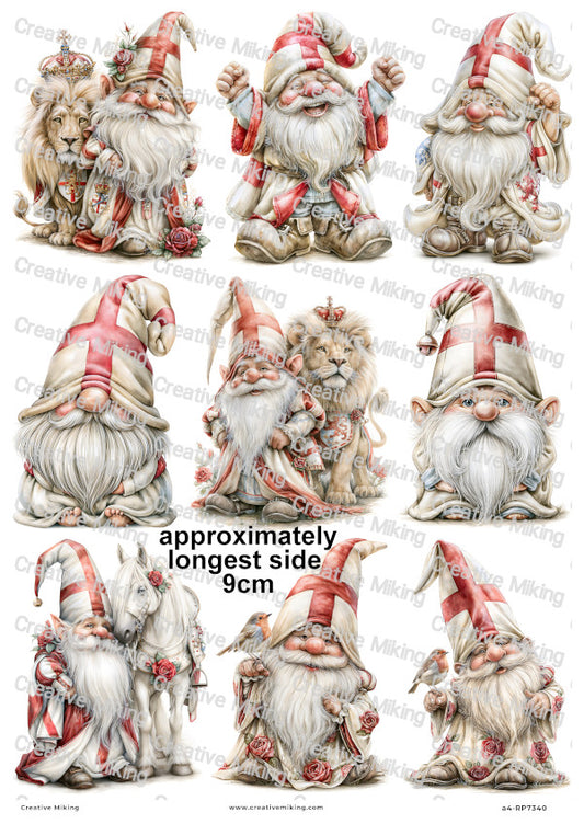 English Gnome Decoupage Rice Paper | RP7340