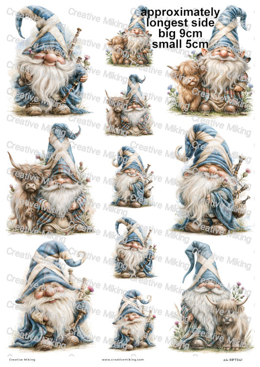 Scottish Gnome Decoupage Rice Paper | RP7341