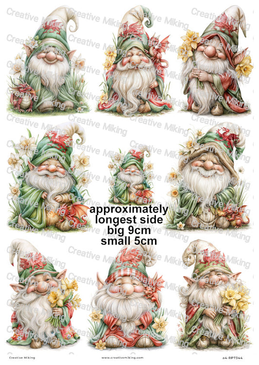 Welsh Gnome Decoupage Rice Paper | RP7344