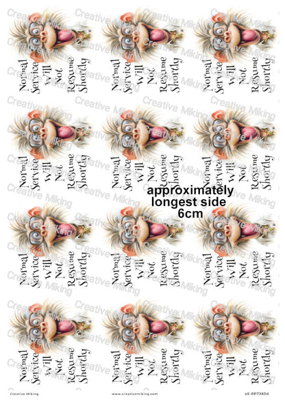 Silly Monkey Funny Decoupage Rice Paper | RP7383d