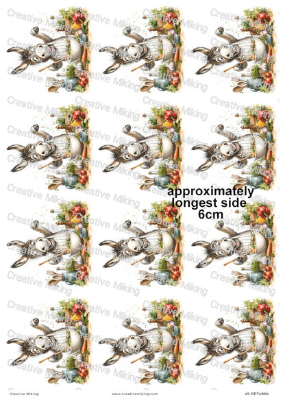 Donkey Cooking Funny Decoupage Rice Paper | RP7486b