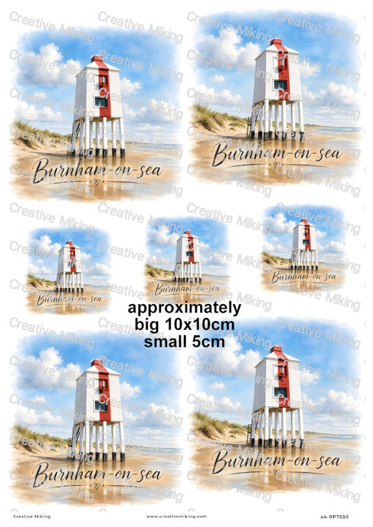 Burnham-on-Sea Lighthouse Decoupage Rice Paper | RP7550