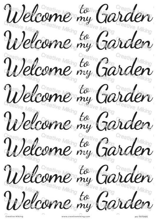Garden Sign Text Decoupage Paper | TXT005