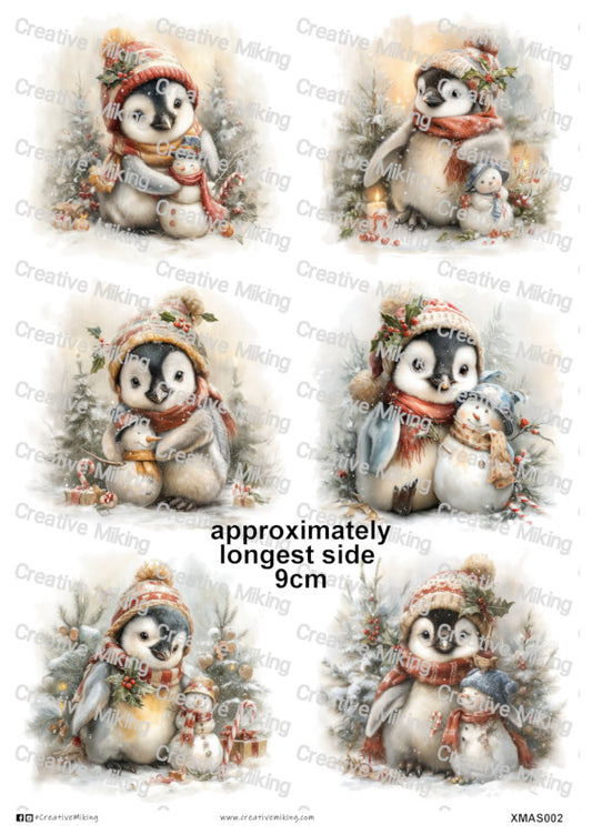 XMAS002 - Penguin with Snowman