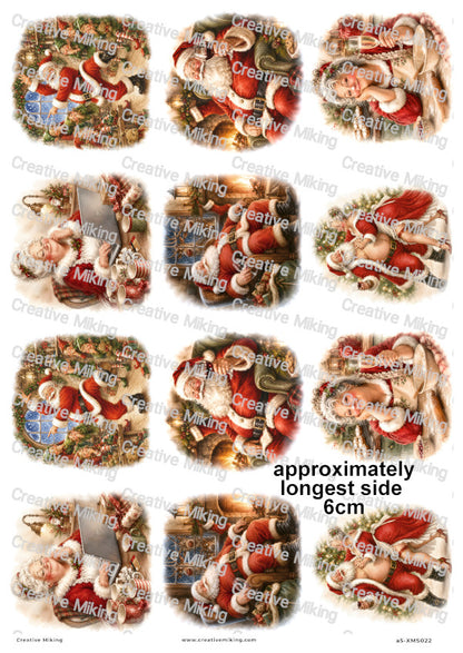 Santa And Mrs Claus Festive Fun Christmas Decoupage Rice Paper | XMAS022