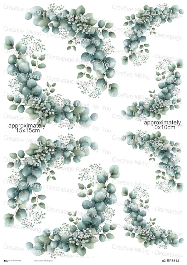 Eucalyptus Greenery Decoupage Paper | RP5513