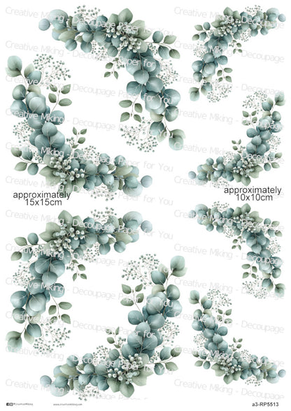 Eucalyptus Greenery Decoupage Paper | RP5513