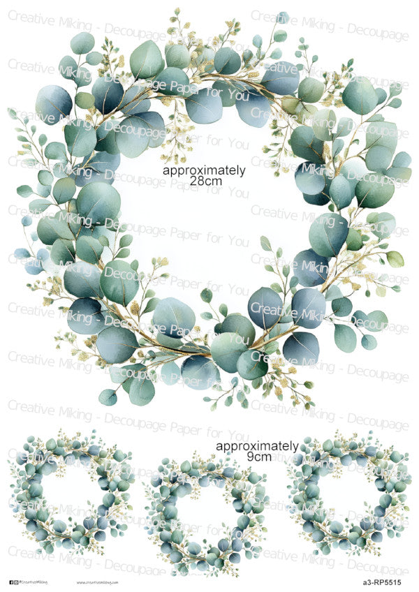 Eucalyptus Greenery Decoupage Paper | RP5515