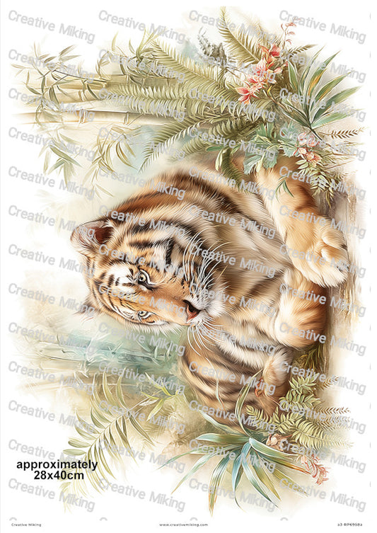 Tiger Decoupage Paper | RP6958a