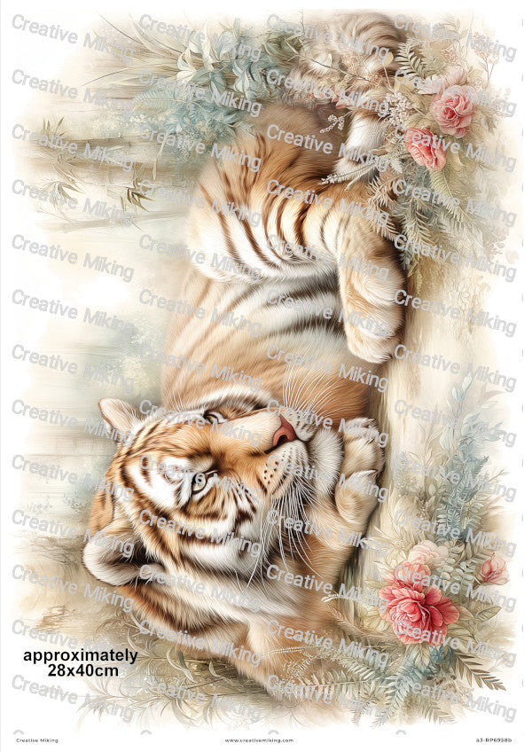 Tiger Decoupage Paper | RP6958b
